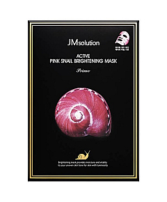JMsolution Active Pink Snail Brightening Mask Prime - Маска ультратонкая с муцином улитки 30 мл
